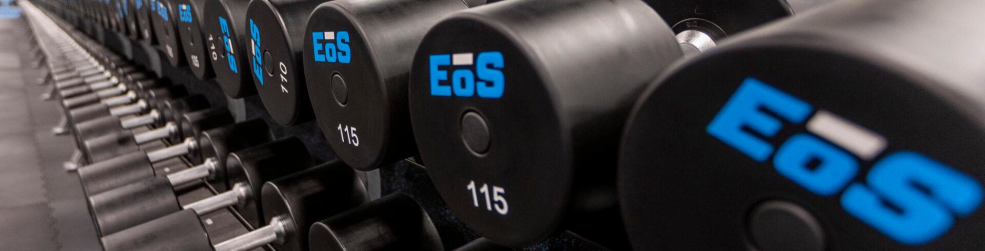 modern EoS free weights close up