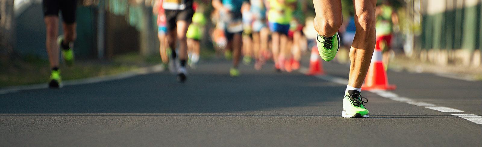 group of racers running outside